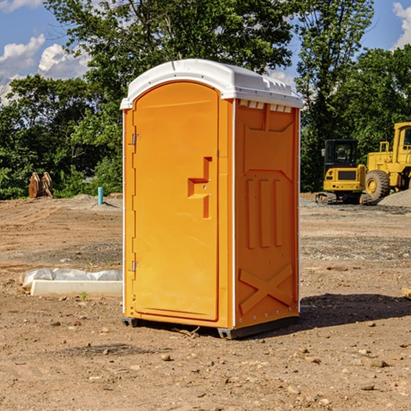 can i customize the exterior of the porta potties with my event logo or branding in Erie